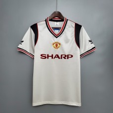 Manchester United 84/86 Away White Soccer Jersey